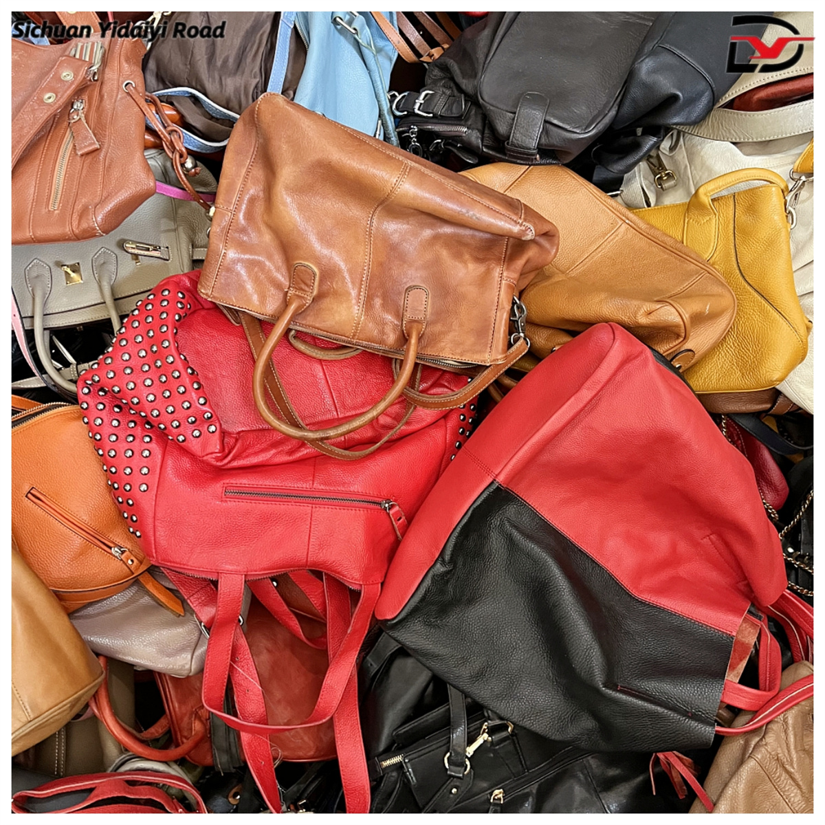 colored leather bags